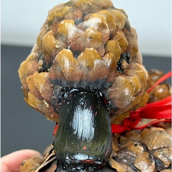 Vtg Handmade Decorative Pinecone Duck Figurine Rustic Folk Art Cabin Retro Lodge - Picture 6 of 15